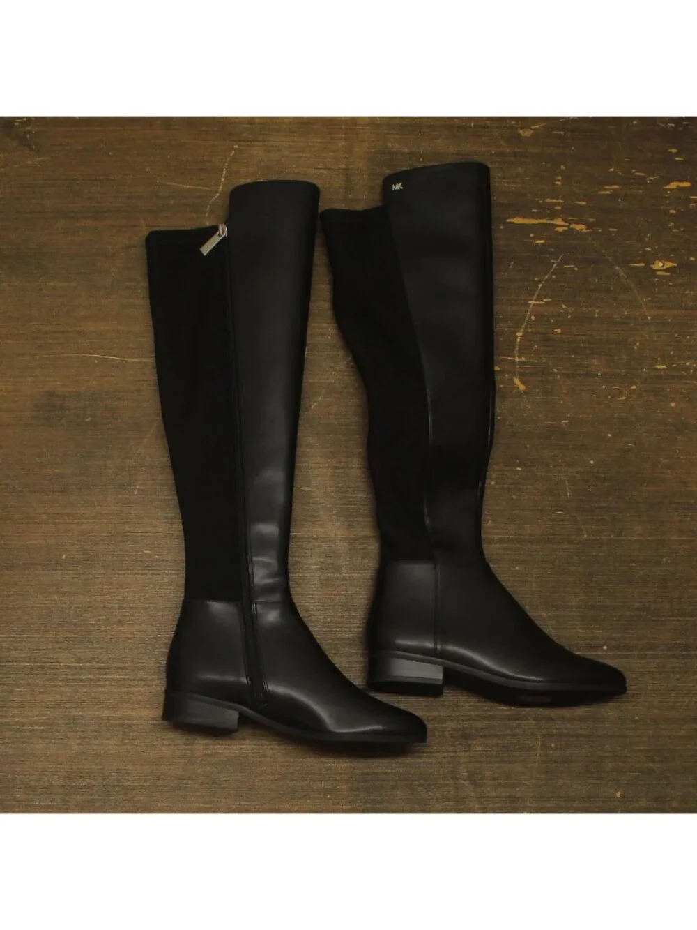 Michael Kors Bromley Flat Riding Boots 40T2BOFBEL Black 5.5M